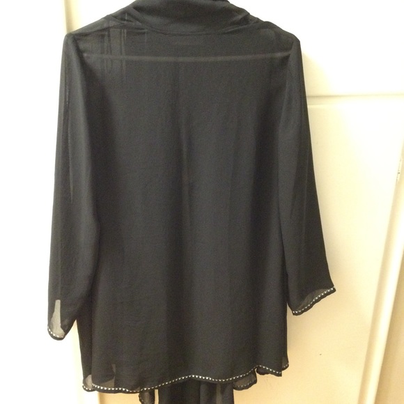 Jacques Vert black chiffon jacket - Picture 4 of 9